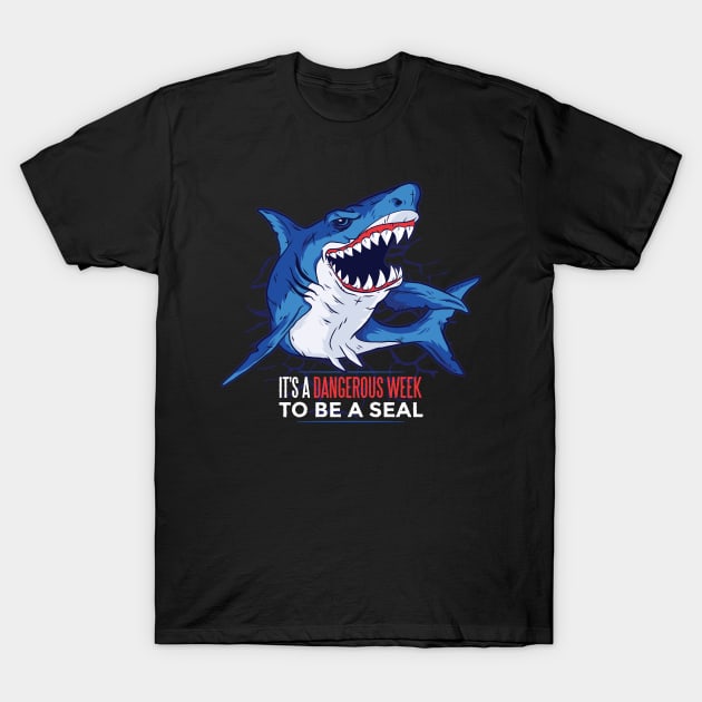 Scary Shark T-Shirt by madeinchorley